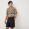 Short en coton noir homme