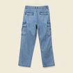Cargo en coton denim bleach homme