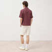 Chemise boyfriend en coton avec broderie prune homme