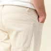 Jeans straight longueur 32 en coton ecru homme