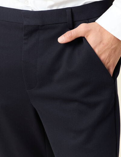 Pantalon chino slim bleu marine homme