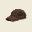 Casquette en coton marron foncé femme