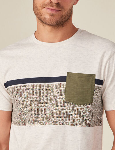 T-shirt manches courtes vert kaki homme