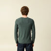 Pull manches longues vert kaki homme