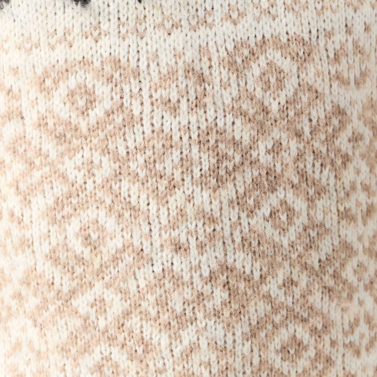 Pull manches longues beige homme