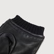 Gants en cuir avec doublure noir homme