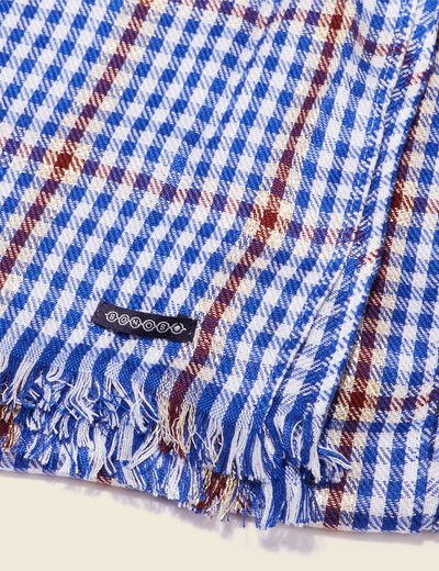 Foulard bleu electrique femme