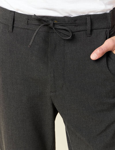 Pantalon chino jogger gris foncé homme