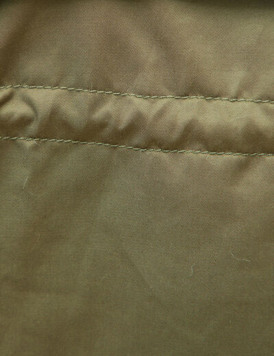 Parka droite &agrave; capuche vert kaki femme