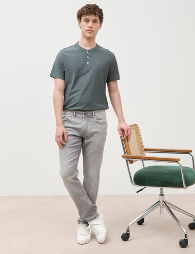 Jeans slim longueur 32 denim gris homme
