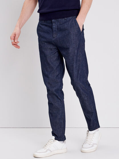Jeans slim taille standard bleu homme