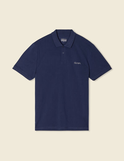 Polo manches courtes bleu marine homme