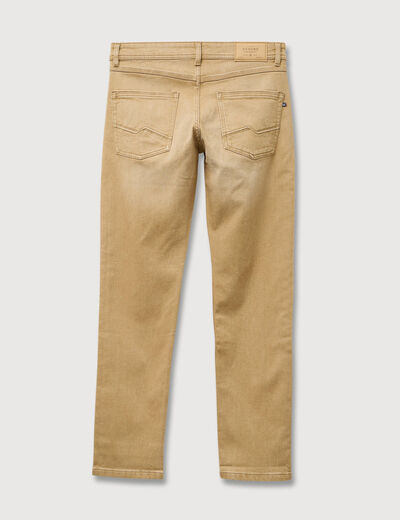 Jeans straight longueur 32 denim camel homme