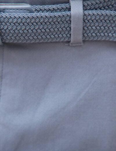 Pantalon straight longueur 32 ceinture bleu gris homme