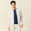 Blouson zippé col teddy sable homme