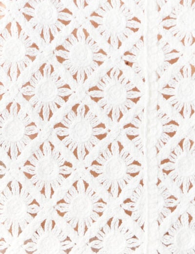 Débardeur en crochet ecru femme