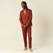 Pantalon chino marron cognac homme