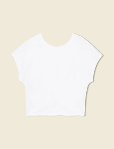 T-shirt manches courtes blanc femme