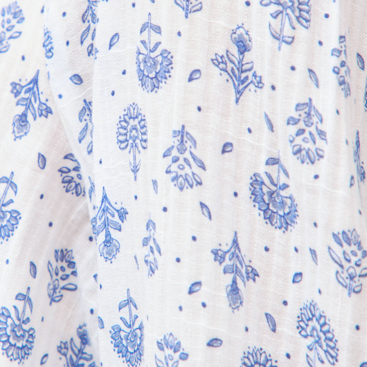 Chemise &agrave; manches longues bleu femme