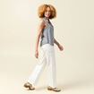 Top sans manches fluide bleu marine femme