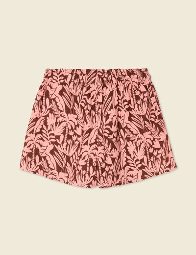 Short droit marron foncé femme