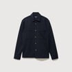 Surchemise droite col am&eacute;ricain bleu marine homme