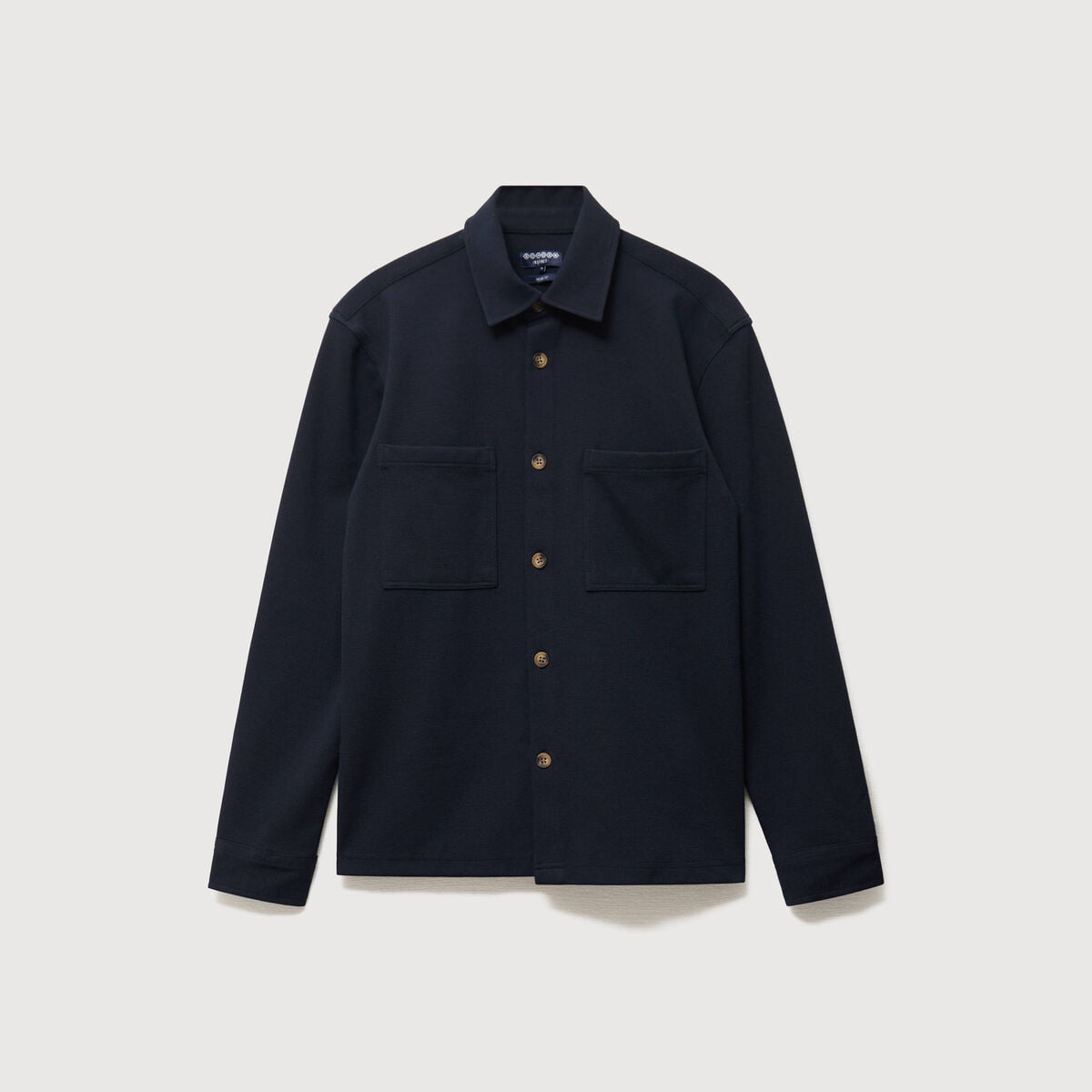 Surchemise droite col am&eacute;ricain bleu marine homme