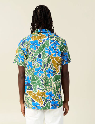 Chemise manches courtes multicolore homme