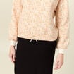 Sweat à capuche orange corail femme