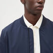 Blouson manches longues doubl&eacute; bleu marine homme