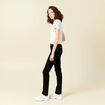 Jeans regular 5 poches denim noir femme
