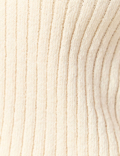 Débardeur tricot sans manches creme femme
