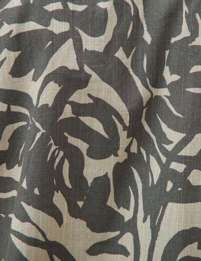 Chemise manches courtes vert kaki homme