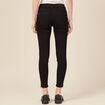 Jeans skinny zipp&eacute; denim noir femme