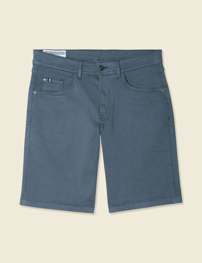 Bermuda droit 5 poches vert foncé homme