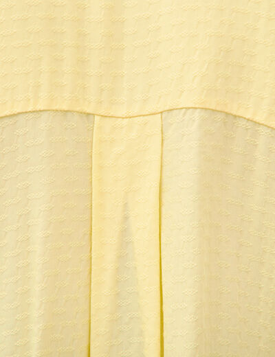 Chemise manches courtes jaune pastel femme