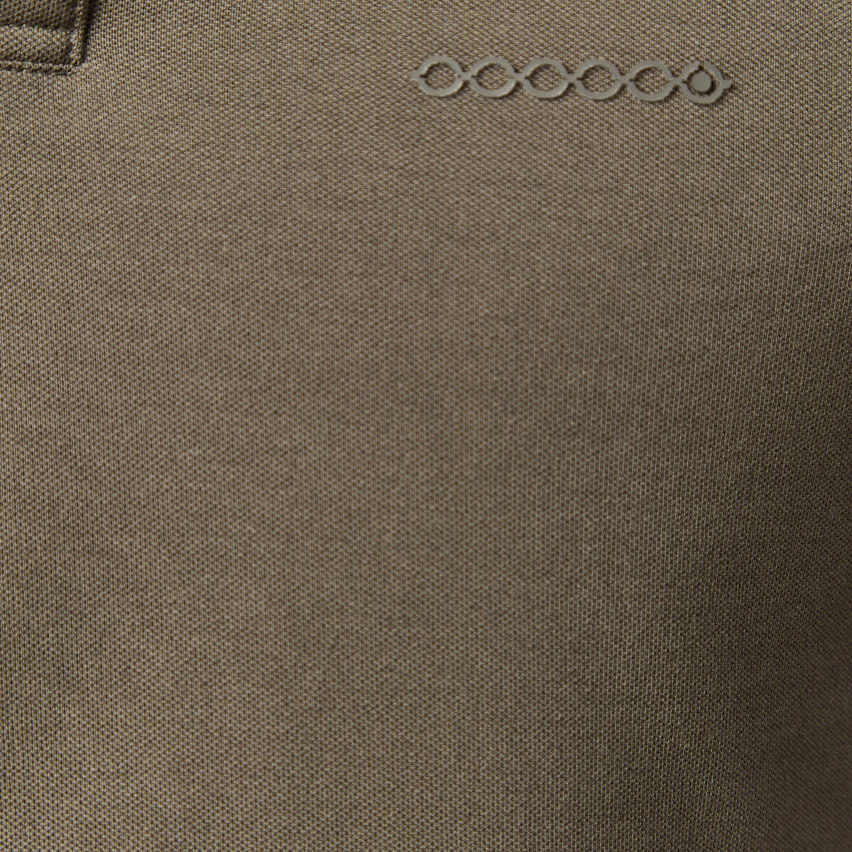 Polo cintr&eacute; manches courtes col polo vert fonc&eacute; homme