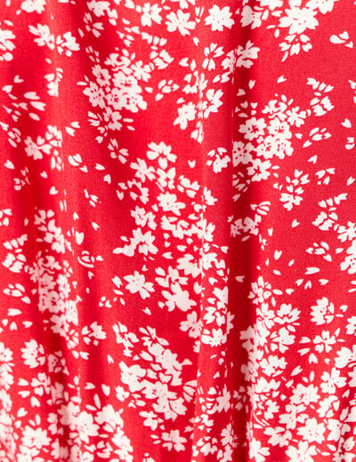Robe longue éco-responsable rouge femme