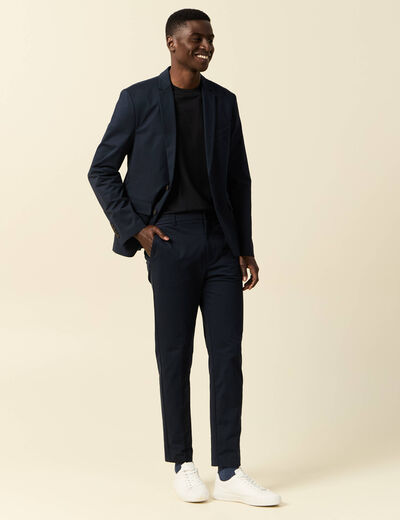 Veste blazer stretch bleu marine homme
