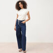 Jeans loose en coton denim brut clean femme