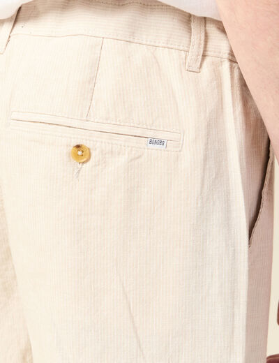 Pantalon chino droit beige homme