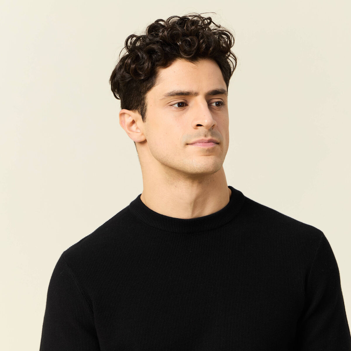 Pull éco-responsable noir homme