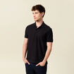 Polo cintré manches courtes en coton noir homme