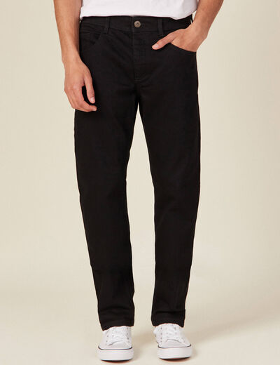 Jeans straight éco-responsable denim noir homme