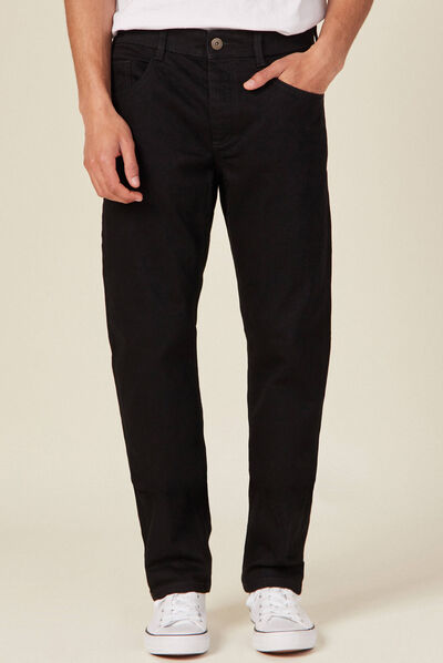 Jeans straight éco-responsable denim noir homme