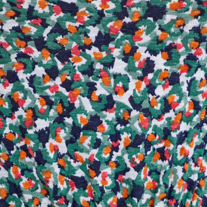 Robe midi évasée multicolore femme