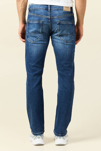 Jeans straight éco-responsable denim stone homme