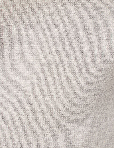 Pull manches longues col rond gris foncé homme