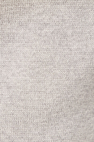 Pull manches longues col rond gris foncé homme