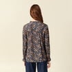 Blouse manches longues bleu marine femme